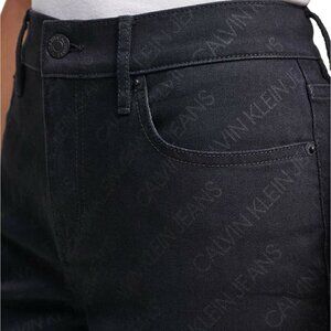 Jr76 Calvin Klein Jeans Black Mid Rise Logo Slim Pant - Size 30 X 29